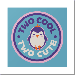 Two Cool Two Cute Penguin Party 2 Year Old Birthday Theme Posters and Art